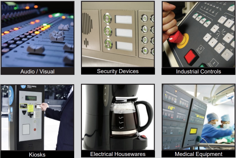 E-Switch PVHC4 Anti-Vandal Pushbutton Switches